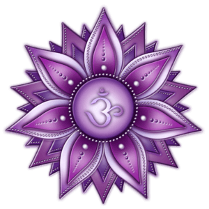 Chakra Symbols, Crown Chakra - SAHASRARA - Purple Chakra color. the 7th of 7 chakras. The crown chakra frequency is 963 Hz