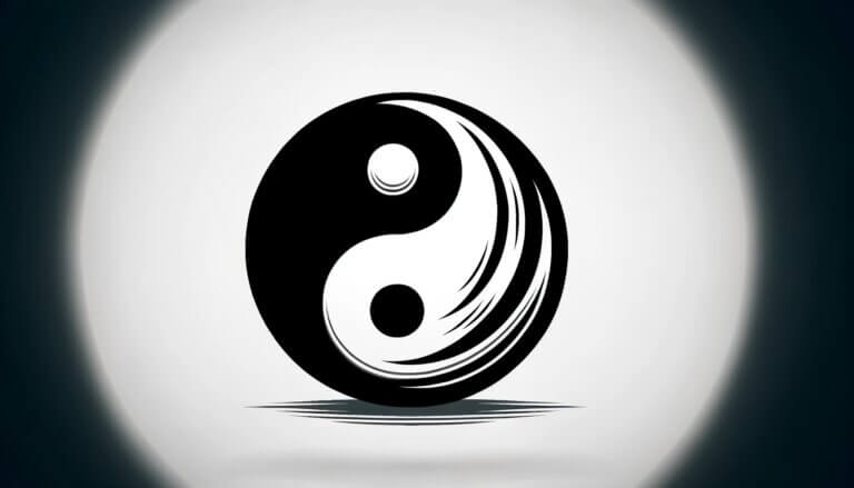 picture of Yin Yang Symbol. Yin Yoga's philosophy comes from the Yin Elements