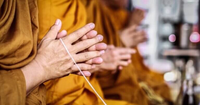 close up of hands in prayer combining yantras and mantras