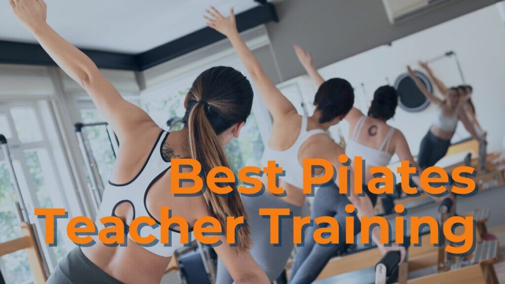 side view of students in a pilates teacher training